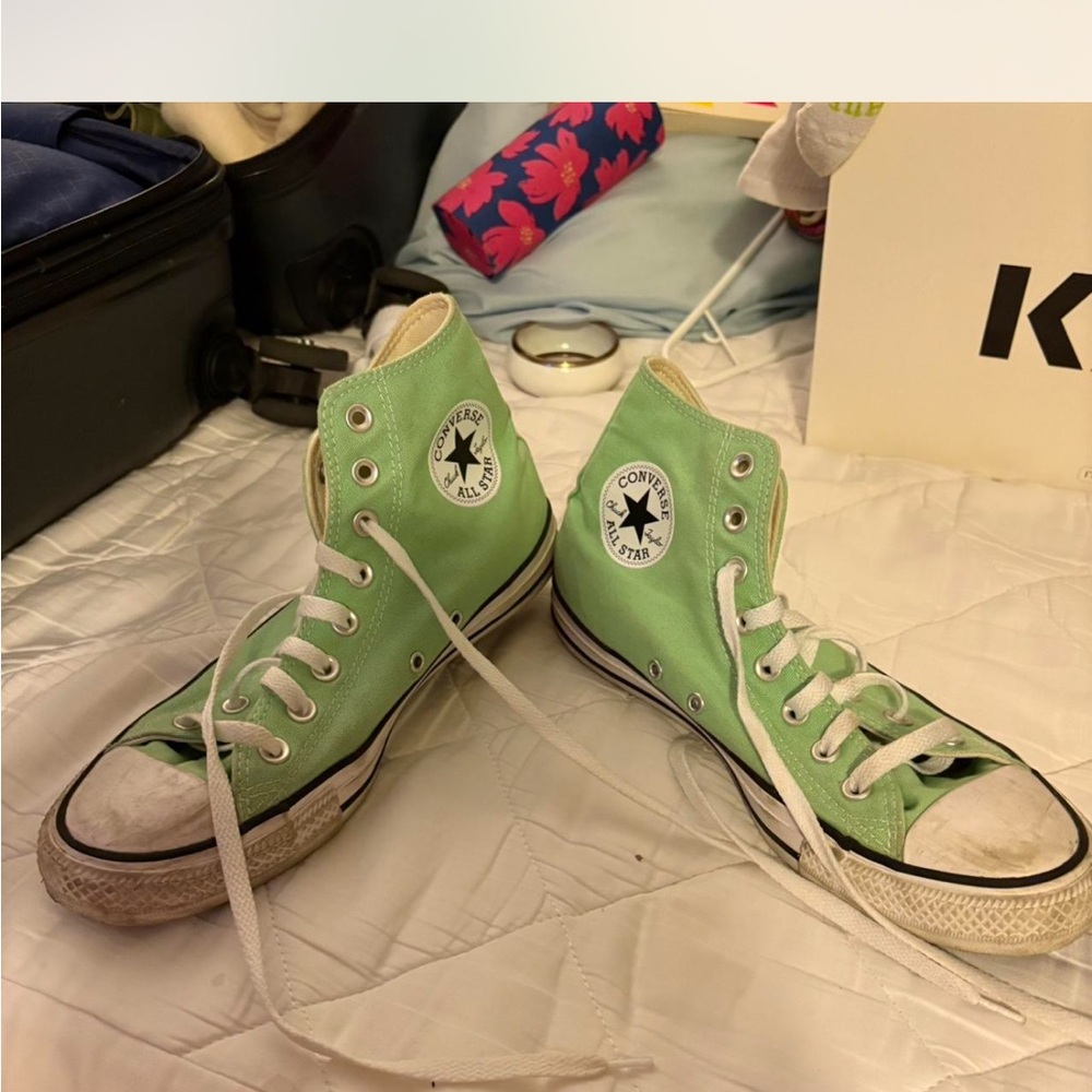 Converse Mint Green High-Top Sneakers - Picture 2 of 3